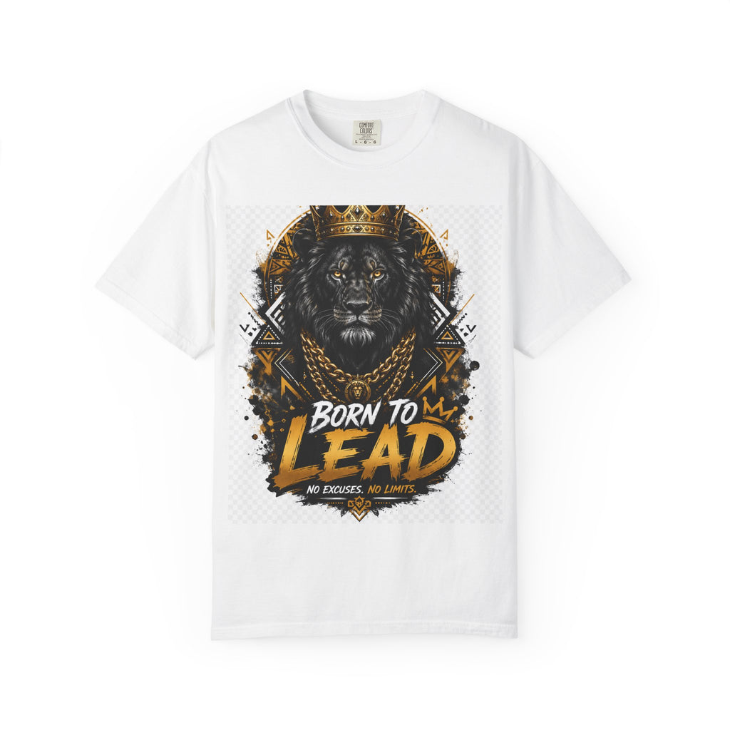 Born to Lead Lion Graphic T-Shirt — Bold Motivational Tee